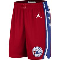 Jordan x NBA Philadelphia 76ers Statement Edition Basketball Shorts Men's University Red DO9438-657 2XL
