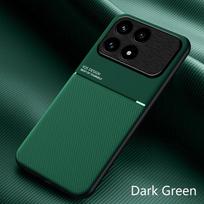 For Xiaomi Poco F8 Pro Phone Case Ultra-thin Magnetic Texture Leather Case Poco F7 F6 Pro Fundas Portaba Xiaomi Poco F8 Ultra Poco F8 Pro tamsiai žalia spalva