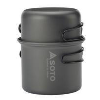 SOTO 2 Piece Set Aluminum Cooker Lightweight Compact Solo Duo Diameter 13 x depth 10cm