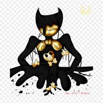 Bendy And The Ink Machine Bacon Soup Drawing Iron on Heat Transfer Printing Vinyl Patches Sticker for Clothes DIY Appliques Washable Patches