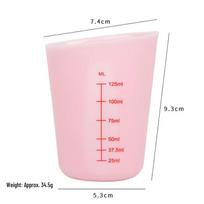 Food Grade Silicone Measuring Cup with Double Scale, 500ML/250ML, for Baking and Milk.