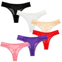 European & American Lace Thong: Sexy, Breathable, Low Waist Women's Underwear 663 L (27-33 inches) raudona