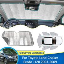 Langų deflektoriai Toyota Land Cruiser Prado J120 LC120 Lexus GX 470 2003~2009 Saulės skydeliai Vėjo skydeliai UV apsauga Rear Windshield 5pcs white
