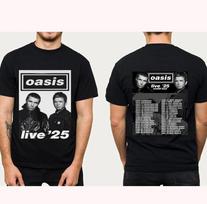 Oasis  Reprint World Tour 2025 Two Sided Concert Style S-4XL Unisex T-Shirt XXXXL