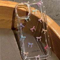 Transparent Bow TPU Phone Case for iPhone 11/12/13/14Pro Max/15/16/17 iPhone X/XS