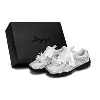 FILA PEBBLE Low top Casual Shoes Women's Black White Silver Blue F12W432106FSW(Team80BOX) 37.5