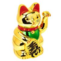 Maneki Neko Figurine Lucky Fortune Cat Japanese Lucky Cat with Waving Arm for Welcoming Wealth Prosperity Feng 15.5x9.8cm
