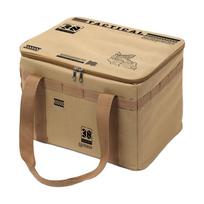 30L Camping Storage Box Soft Tableware And Kitchenware Storage Box Foldable Organizer Bag For Stove Pots Bowls Camping Equipment chaki