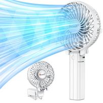 VersionTech Handheld Fan Portable USB Rechargeable with 3 Speeds,Battery Operated Electric Powered Mini Foldable Desk Fan for Home Office Ceiling Tra