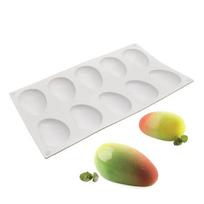 Silikoninės pyrago formelės Vaisiai Mousse pyrago formelės Apelsinas Obuolys Kriaušė Mangas Braškė Pušies kankorėžio formos formelė Desertų dekoravimo įrankiai Mango