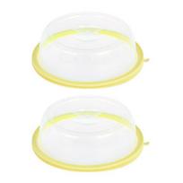 2Pcs Microwave Oven Food Heating Anti-splash Covers Freshness Lids Kitchen Tool žalia