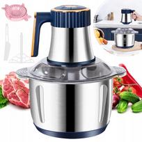 Maisto smulkintuvas 500W, 5 l nerūdijančio plieno mėsos malūnėlis
