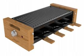 Elektrinė grilis raclette Cecotec 8200, 1200 W, juodos spalvos, medinė apdaila