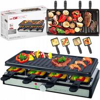 Elektrinė grilis raclette XXL, 1400 W, 8 asmenims, dvipusė kepimo plokštė