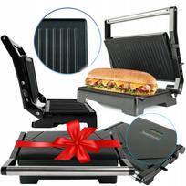 Sumuštinių keptuvė-grilis PANINI 2in1, nesvylanti, didelė XXL