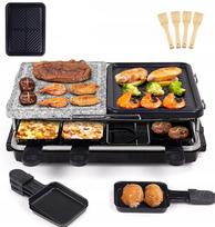 Elektrinis grilis raclette HENGOO SC-507-1, juodas, 1300 W