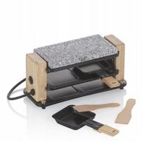 Raclette grilis su granito akmeniu Bedretto, 2 asmenims, juodas, 27x11x13 cm