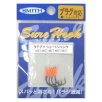 SMITH LTD Sure Hook Vertical Eye Short Shank #1B Black #1B juoda
