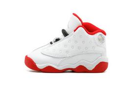Jordan Air Jordan 13 HISTORY Of FLIGHT Slip Resistant High top Toddler Shoes White Red Infant And Toddler 414581-103 8C