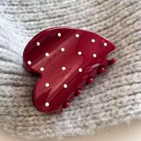 New Year'S Festive Red Polka Dot Grab Clip Female French White Shark Clip Half Tie Hairpin Back Head Premium Hair Accessories