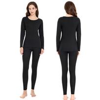 2-Piece Ladies Slim sexy Warm Bottoming Suit Solid Color Simple And Versatile Long-sleeved Trousers Underwear Suit Home Clothes US-XS(Asia-M) juoda