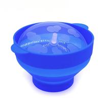 Kompaktiškas sulankstomas silikoninis mikrobangų dubuo kukurūzų spragėsiams, be BPA, puikiai tinka vienam asmeniui Small Popcorn Bucket mėlyna