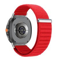 Nylon Strap for Samsung Galaxy Watch 8 44mm 40mm watch8 Classic Elastic Woven Adjustable Watchband Bracelet Sport correa raudona