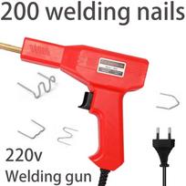 Car Bumper Repair Welding Gun Hot Stapler Plastic Welding Machine Bumper Repair Kit Soldering Iron For Plastic Repair raudona