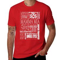 Mamma Mia words songs T-Shirt cute tops oversizeds sweat oversized t shirts for men S