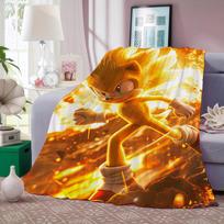 Anime S-Sonic H-Ežys Antklodė Šilta Ir Minkšta Tinka Miegamajam Svetainei Sofa Lova Biurui Kelionėms Stovyklavimui 30x40in gray