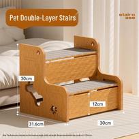 Non-Slip Pet Stairs for Bedside & Sofa - Four Seasons Use, Ideal for Small and Older Dogs