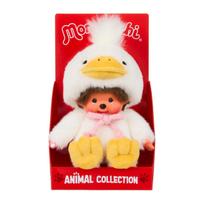MONCHHICHI Pliušinė beždžionėlė su ančiuko kostiumu, 18 cm
