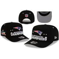 New England Patriots Konferencijos Čempionų Snapback Kepuraitė, Super Bowl LIX Reguliuojama Juoda Beisbolo Kepuraitė, NFL Futbolo Gerbėjų Gatvės Apranga one size
