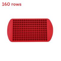 Food Grade Silicone Ice Mold With 160 Cubes For Quick Freezing And Easy Release raudona