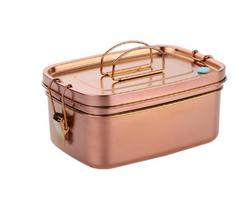 1.5L 304 Stainless Steel Lunch Box Double Layer Bento Snack Storage Food Container Thermal Metal Table Valve Box | Breakfast Boxes (Rose Gold)