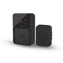 Smart Video Doorbell M6 Wireless Remote Home Monitoring Video Intercom HD Night Vision Doorbell with Ding-Dong Chime (Black,Wi-Fi&Two-Way Intercom) juoda