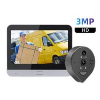 Smart Life Wireless Security Home Video Doorbell Camera Wifi 2.4G 1080P Ring Bell Door Peephole Intercom Video With Screen (as the picture,Wi-Fi&Two-Way Intercom)