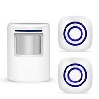 Home Smart Doorbell & Driveway Alarm System with Wireless Motion Sensor Detector Battery-Powered or Plug-Connected Wireless