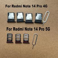 New For Xiaomi Redmi Note 14 Pro 4G 5G Sim Card Tray Slot Holder Socket Adapter Connector Repair Parts Replacement Note 14 Pro 5G Green