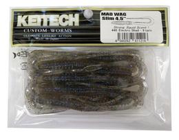 Keitech Mud Wag Slim 4.5 inch #440 Electric Shad 4.5 inch