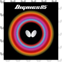 Butterfly Stalo teniso gumos Dignics 05 Aukštos įtampos Minkštas nugarinis paviršius Extra thick juoda