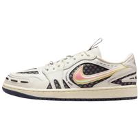Jordan Air Jordan 1 Low top Vintage Basketball Shoes Women's White Gray HQ2186-100 39