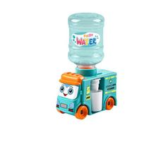 Model Kitchen Toy Mini Water Dispenser Water Dispenser Toy Drinking Fountain Toy Drinking Water Toy rožinė