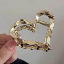 Metal Electroplating Love Grab Style Temperament Disc Hair Hairpin Women'S Back Head Advanced Sense Shark Clip Ins Headdress