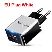 5V 3A Quick Charger USB Charger QC 3.0 4.0 Fast Charging Adapter Wall Universal Mobile Phone Charger for IPhone Samsung Xiaomi EU Plug balta