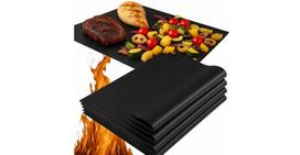4 x Tefloninis grilio kepimo kilimėlis, daugkartinio naudojimo bbq padėklas