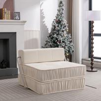 Baltas sulankstomas sofa-lova, čiužinys, 2 vnt