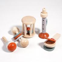 Children's cage bells, baby grab bells, rattles, musical instruments, infant early education, comfort beds, bells, wooden toys 20.3*12.3*6.8cm