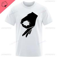 Ok Hand Sign Men Fashion Cotton Tshirt Most Popular in 2024 Arrival Summer Tops Funny Tee Shirt Hipster Mens Casual Shortsleev S