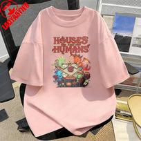 Dragon RPG Graphic Tabletop Gamer Casual Cotton Tee Houses and Humans Fantasy Creatures Playing Game print TShirt  Mens Tops S